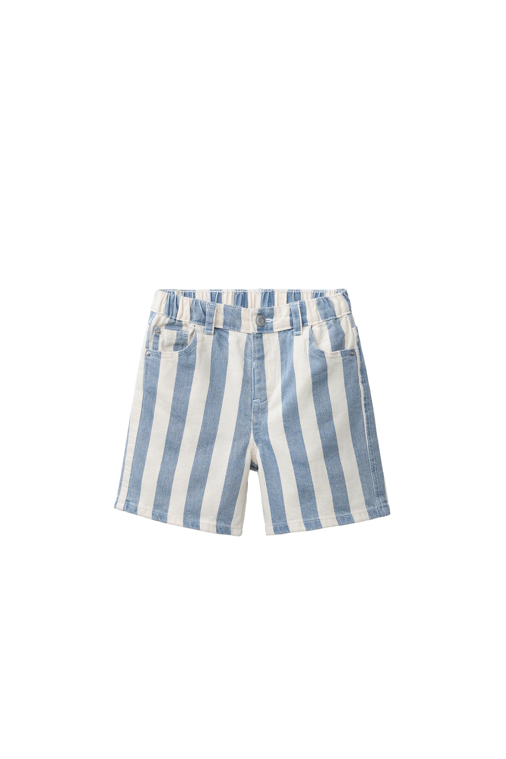 BERMUDA DENIM BAGGY À RAYURES